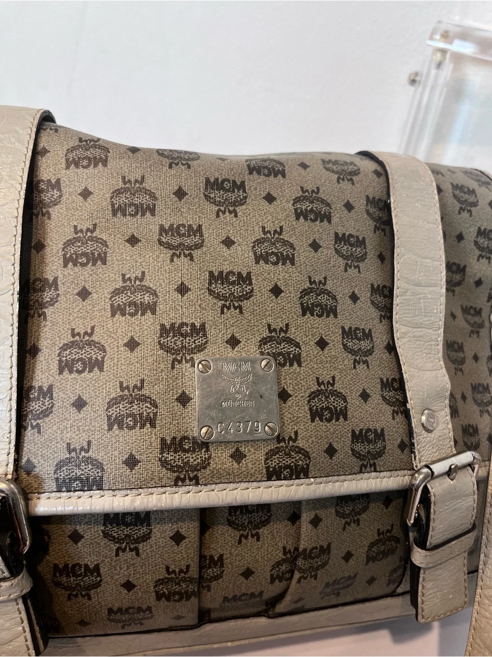 MCM VISETOS MONOGRAM MESSENGER BAG